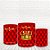 Trio Capas De Cilindro Tecido Sublimado 3D Realeza Vermelho WCC-1273 - Imagem 1