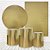 Kit 2 Painéis e Capas Tecido Sublimado 3D Metalizado Dourado WKPC-20019 - Imagem 1