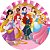 Painel Redondo Festa Tecido Sublimado 3D Princesas WRD-6923 - Imagem 1