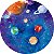 Painel Redondo Tecido Sublimado 3D Astronauta e Galáxia WRD-1042 - Imagem 1