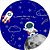 Painel Redondo Tecido Sublimado 3D Astronauta e Galáxia WRD-3136 - Imagem 1