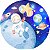 Painel Redondo Tecido Sublimado 3D Astronauta e Galáxia WRD-3275 - Imagem 1
