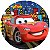 Painel Redondo Tecido Sublimado 3D Carros McQueen WRD-1215 - Imagem 1
