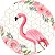 Painel Redondo Tecido Sublimado 3D Flamingo WRD-159 - Imagem 1