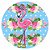 Painel Redondo Tecido Sublimado 3D Flamingo WRD-364 - Imagem 1
