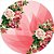 Painel Redondo Tecido Sublimado 3D Floral WRD-3203 - Imagem 1