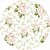 Painel Redondo Tecido Sublimado 3D Floral WRD-3205 - Imagem 1
