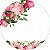 Painel Redondo Tecido Sublimado 3D Floral WRD-1468 - Imagem 1