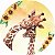 Painel Redondo Tecido Sublimado 3D Girafa WRD-1179 - Imagem 1