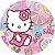 Painel Redondo Tecido Sublimado 3D Hello Kitty WRD-2015 - Imagem 1