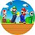 Painel Redondo Tecido Sublimado 3D Mario Bros WRD-006 - Imagem 1