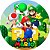 Painel Redondo Tecido Sublimado 3D Mario Bros WRD-918 - Imagem 1