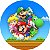 Painel Redondo Tecido Sublimado 3D Mario Bros WRD-1059 - Imagem 1