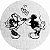 Painel Redondo Tecido Sublimado 3D Mickey e Minnie WRD-1144 - Imagem 1