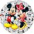 Painel Redondo Tecido Sublimado 3D Mickey e Minnie WRD-1731 - Imagem 1