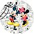 Painel Redondo Tecido Sublimado 3D Mickey e Minnie WRD-618 - Imagem 1