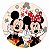 Painel Redondo Tecido Sublimado 3D Mickey e Minnie WRD-744 - Imagem 1