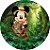 Painel Redondo Tecido Sublimado 3D Mickey Safari WRD-1105 - Imagem 1