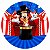 Painel Redondo Tecido Sublimado 3D Mickey Circo Mágico WRD-614 - Imagem 1