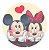 Painel Redondo Tecido Sublimado 3D Minnie e Mickey WRD-946 - Imagem 1