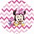 Painel Redondo Tecido Sublimado 3D Baby Disney Chá de Bebê Minnie Rosa WRD-951 - Imagem 1