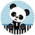 Painel Redondo Tecido Sublimado 3D Panda WRD-506 - Imagem 1