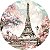 Painel Redondo Tecido Sublimado 3D Paris WRD-1187 - Imagem 1