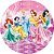 Painel Redondo Tecido Sublimado 3D Princesas WRD-1957 - Imagem 1
