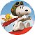 Painel Redondo Tecido Sublimado 3D Snoopy WRD-1841 - Imagem 1