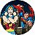 Painel Redondo Tecido Sublimado 3D Super Homem e Mulher Maravilha WRD-2475 - Imagem 1