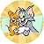 Painel Redondo Tecido Sublimado 3D Tom e Jerry WRD-1729 - Imagem 1
