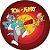 Painel Redondo Tecido Sublimado 3D Tom e Jerry WRD-3698 - Imagem 1