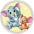 Painel Redondo Tecido Sublimado 3D Tom e Jerry WRD-3744 - Imagem 1