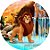 Painel Redondo Tecido Sublimado 3D Rei Leão WRD-1315 - Imagem 1