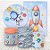 Kit 2 Painéis e Capas Tecido Sublimado Astronauta WKPC-390 - Imagem 1