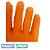 LUVA TRICOTADA REVEST DE BORRACHA ORANGE - VOLK DO BRASIL - Imagem 4