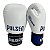 Luva de Boxe / Muay Thai 12oz Couro Legitimo - Branco com Azul Profissional - Pulser - Imagem 1