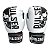 Luva de Boxe / Muay Thai 12oz PU - Branco com Preto Caveira - Pulser - Imagem 2