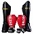 SUPER KIT LUVA 12OZ + CANELEIRA M/30MM + BANDAGEM + BUCAL - VERMELHO BRANCO MINIMAL - PULSER - Imagem 1