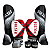 KIT LUVA 12OZ + CANELEIRA M/20MM + BANDAGEM + BUCAL - VERMELHO BRANCO FULL - PULSER - Imagem 1