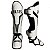 SUPER KIT LUVA 12OZ + CANELEIRA G/30MM + BANDAGEM + BUCAL - BRANCO PRETO IRON - PULSER - Imagem 5
