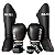 SUPER KIT LUVA 16OZ + CANELEIRA G/30MM + BANDAGEM + BUCAL - PRETO BRANCO MINIMAL - PULSER - Imagem 1