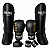 KIT LUVA 14OZ + CANELEIRA M/20MM + BANDAGEM + BUCAL - PRETO DOURADO MINIMAL - PULSER - Imagem 1