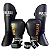 KIT LUVA 12OZ + CANELEIRA G/20MM + BANDAGEM + BUCAL - PRETO DOURADO MINIMAL - PULSER - Imagem 1