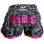 SHORT FIGHT MUAY THAI - CATS PINK BLACK - GO FIGHT - Imagem 1