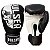 LUVA 12OZ PU - BRANCO COM PRETO CAVEIRA ADOMA - PULSER - Imagem 2