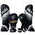 KIT LUVA 16OZ + CANELEIRA G/20MM + BANDAGEM + BUCAL - PRETO DOURADO MINIMAL - PULSER - Imagem 1