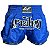 SHORT FIGHT MUAY THAI - FLAG AZUL NEON - GO FIGHT - Imagem 1