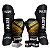 KIT LUVA 10OZ + CANELEIRA G/20MM + BANDAGEM + BUCAL - PRETO DOURADO HEXA - PULSER - Imagem 1