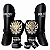 KIT LUVA 12OZ + CANELEIRA M/20MM + BANDAGEM + BUCAL - PRETO IMPERIAL - PULSER - Imagem 1